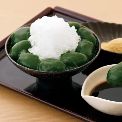 抹茶わらびもち　黒蜜きなこ