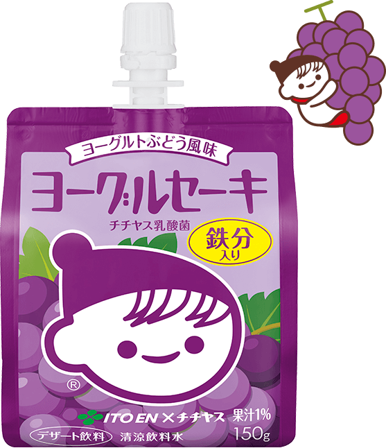 ヨーグルセーキヨーグルトぶどう風味パウチ 150g