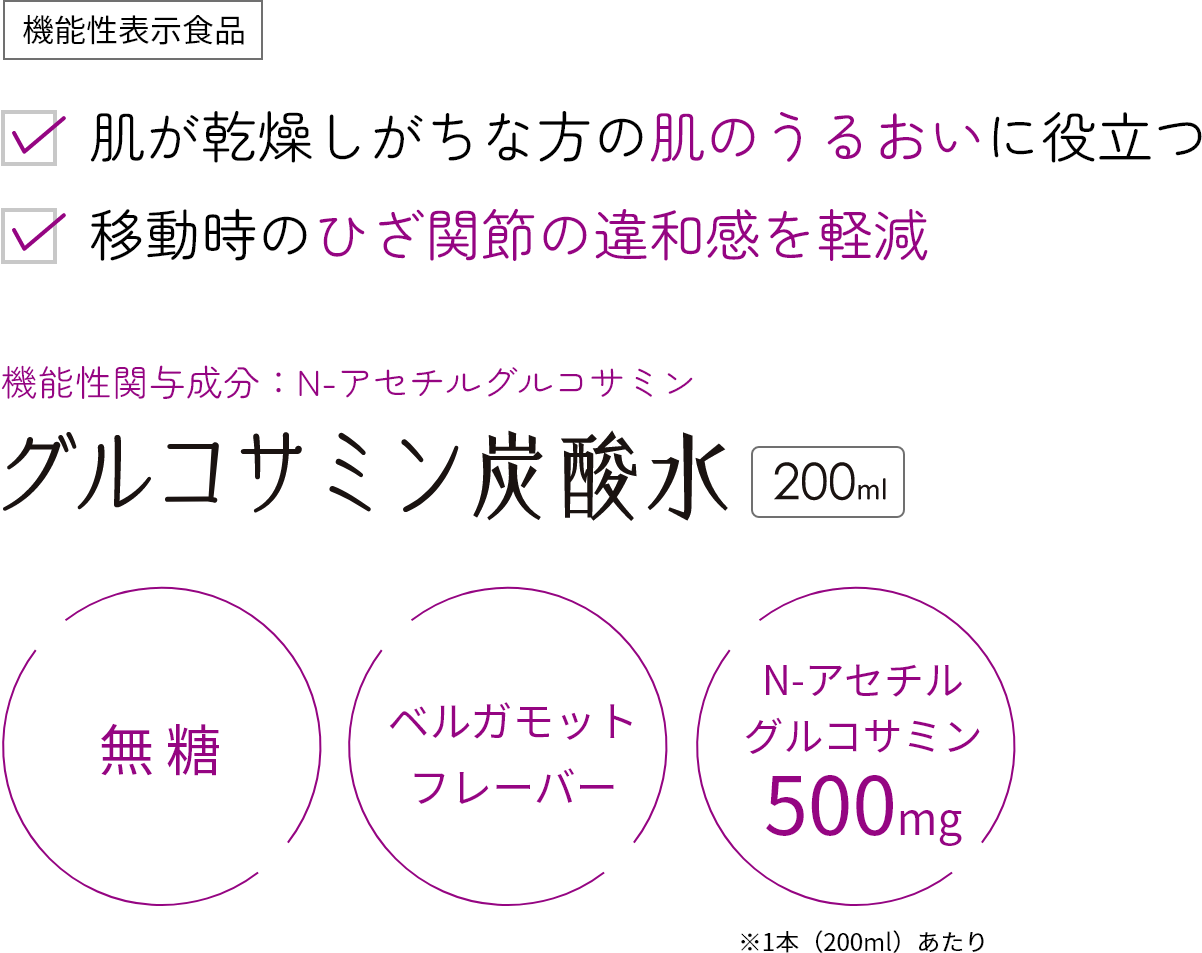 グルコサミン炭酸水200ml