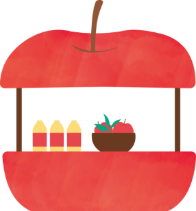 りんごの屋台