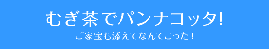 むぎ茶でパンナコッタ!ご家宝も添えてなんてこった！