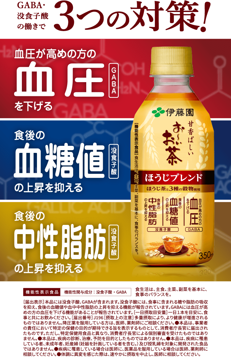 GABA・没食子酸の働きで3つの対策！