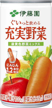 充実野菜 緑黄色野菜ミックス 缶 190g