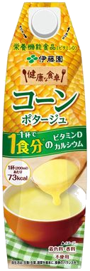 コーンポタージュ 紙パック 1000ml 屋根型キャップ付容器