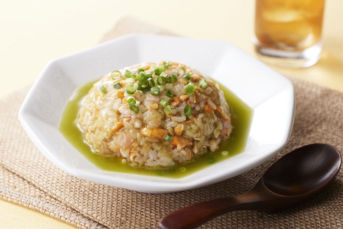 濃い茶あんかけ チャーハン