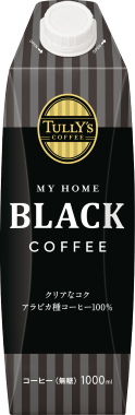 TULLY’S COFFEE MY HOME BLACK COFFEE 紙パック 1000ml 屋根型キャップ付容器