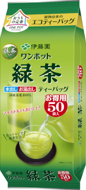 ワンポットエコティーバッグ 抹茶入り緑茶 50袋