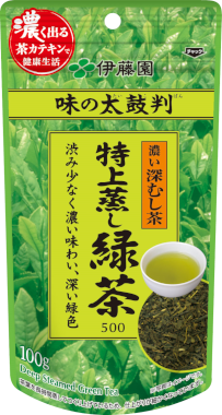 味の太鼓判 特上蒸し緑茶500 100g