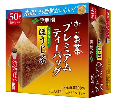 お～いお茶 プレミアムティーバッグ 一番茶入りほうじ茶 50袋