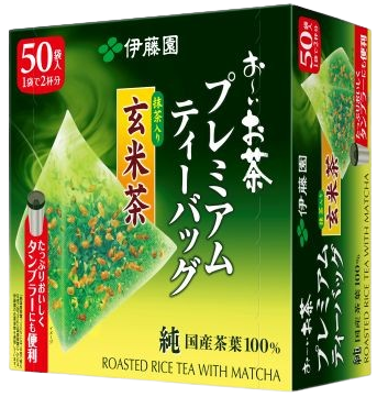 お～いお茶 プレミアムティーバッグ 宇治抹茶入り玄米茶 50袋 | 商品