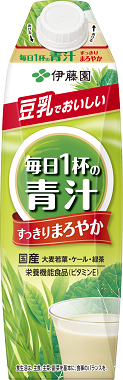 毎日1杯の青汁 まろやか豆乳ミックス 紙パック 1000ml 屋根型キャップ付容器