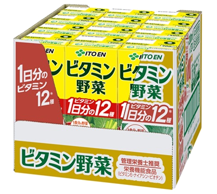 ビタミン野菜 紙パック 200ml（12本入りハーフケース）