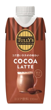 TULLY’S COFFEE COCOA LATTE キャップ付き紙パック 330ml