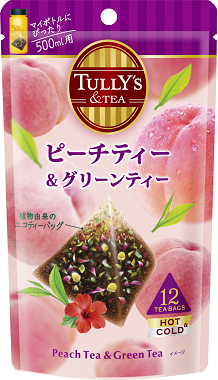 TULLY’S &TEA ピーチティー＆グリーンティー 48g（12袋）