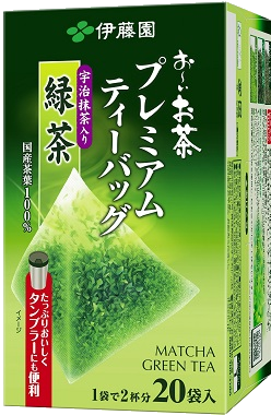 お～いお茶 プレミアムティーバッグ 宇治抹茶入り緑茶 20袋