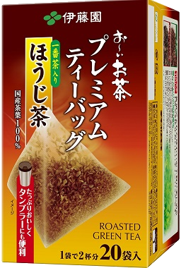 お～いお茶 プレミアムティーバッグ 一番茶入りほうじ茶