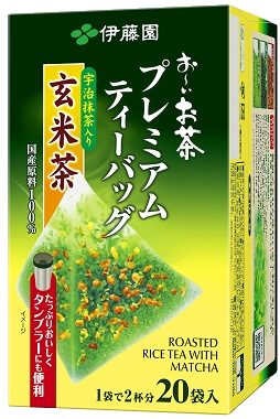 お~いお茶 プレミアムティーバッグ 宇治抹茶入り玄米茶 20袋