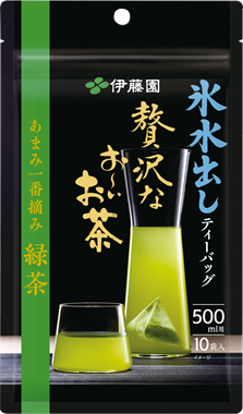 氷水出しティーバッグ 贅沢なお～いお茶 あまみ一番摘み緑茶 10袋