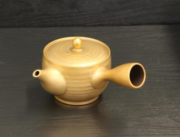 黄金急須 平丸