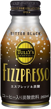 TULLY’S COFFEE FIZZPRESSO BITTER BLACK ボトル缶 260ml