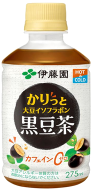 かりっと大豆イソフラボン黒豆茶 電子レンジ対応 ホットPET 275ml