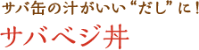 サバ缶の汁がいい